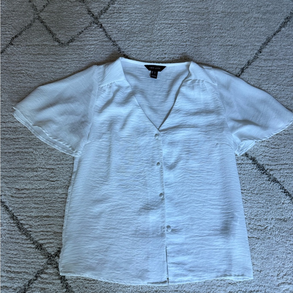 New Look White Button-Down Women's Shirt